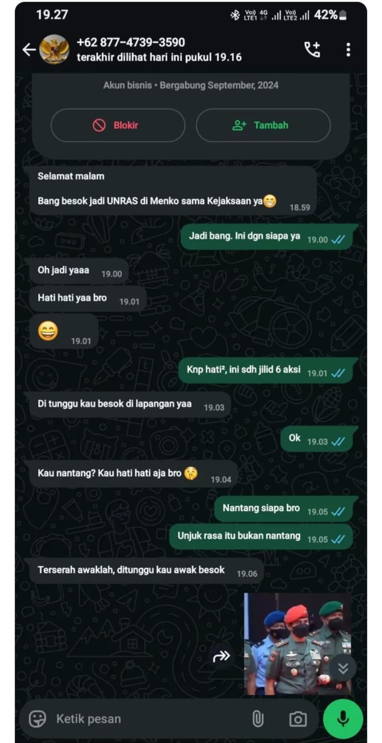 Ketua PETIR Jakarta Diteror OTK Buntut Unjukrasa Penggelapan Pajak Rp1,4 Triliun First Resources Group