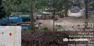 Gudang BBM Solar dan Pengelolaan Ban Bekas Di Rumbai Diduga Tak Kantongi Izin