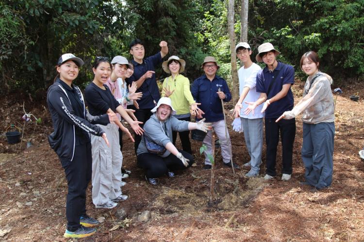 Belantara Foundation Kolaborasi Bersama Mahasiswa Jepang Tanam Pohon di Tahura SSH Riau