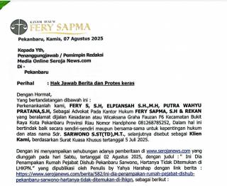 Pejabat Dishub Pekanbaru Sarwono Sampaikan Klarifikasi dan Hak Jawab Pemberitaan PETIR