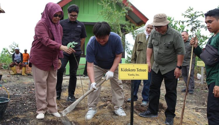 Belantara Foundation Gandeng Perusahaan Jepang Tanam Pohon di Tahura Riau