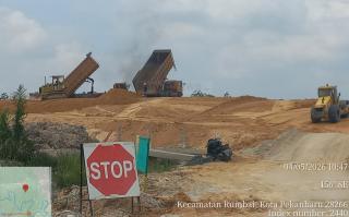 Material Proyek Tol Pekanbaru-Rengat di Palas Diduga Disuplai Dari Tambang Liar